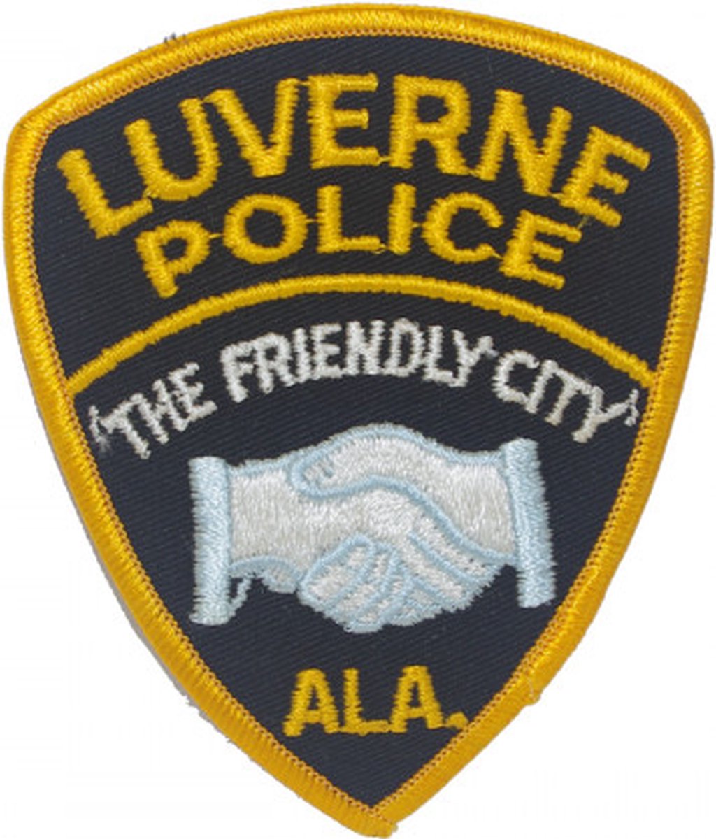 Luverne Police The Friendly City geborduurde patch embleem | Opnaai